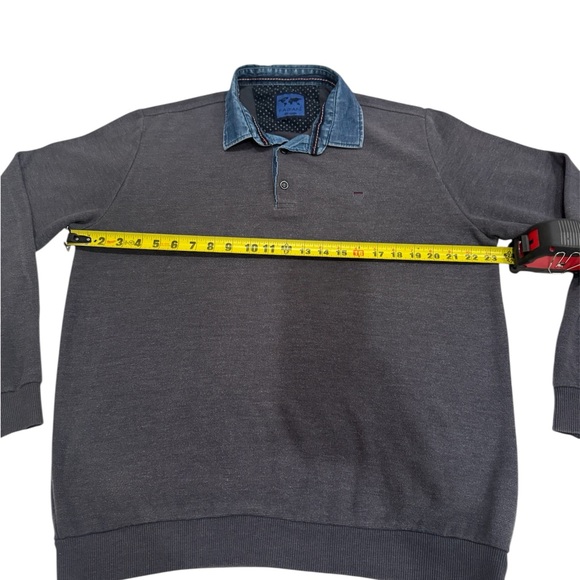 Y2K Men's Charcoal‎ Long Sleeve Polo Shirt - Picture 2 of 5